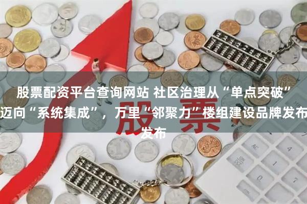 股票配资平台查询网站 社区治理从“单点突破”迈向“系统集成”，万里“邻聚力”楼组建设品牌发布