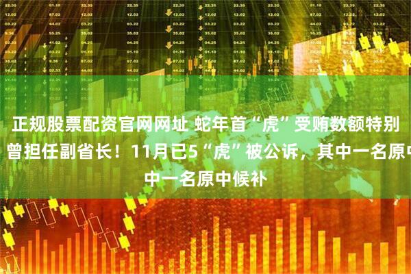 正规股票配资官网网址 蛇年首“虎”受贿数额特别巨大，曾担任副省长！11月已5“虎”被公诉，其中一名原中候补